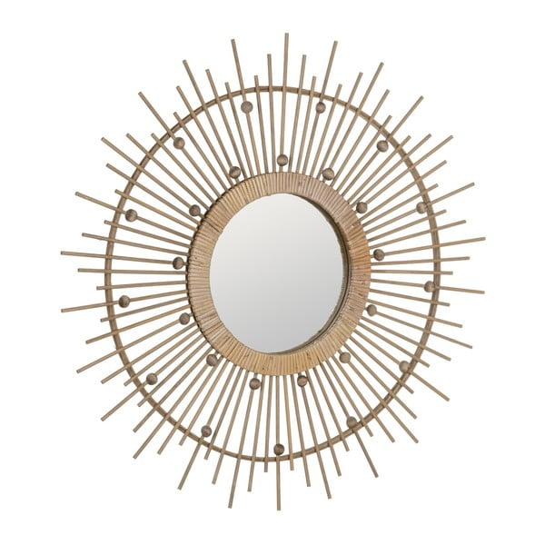 Lustro ścienne z bambusową ramą ø 70 cm Sol – Ixia-image-4