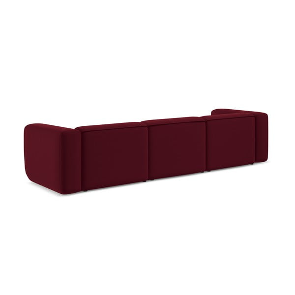 Bordowa aksamitna sofa 319 cm Ekahi – Makamii-image-4