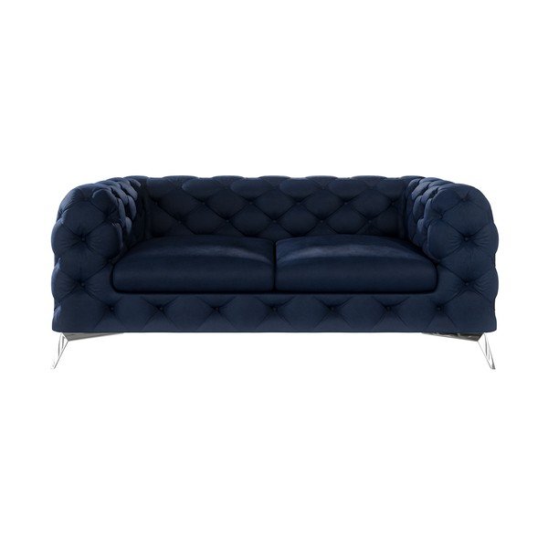 Ciemnoniebieska aksamitna sofa 185 cm Chelsea – Ropez