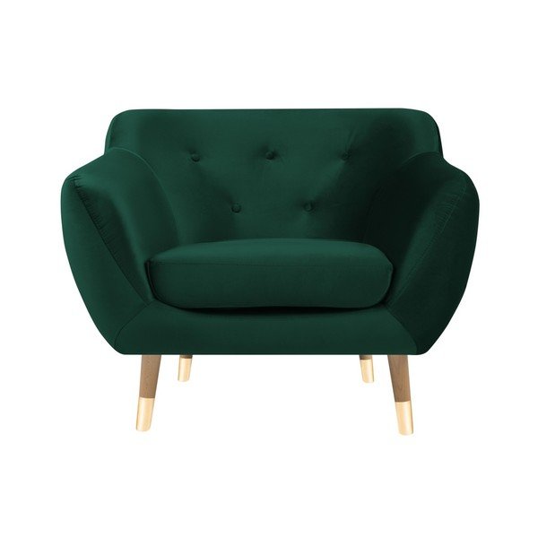 Ciemnozielony fotel Mazzini Sofas Amelie