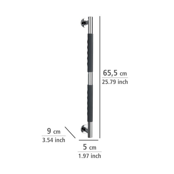 Uchwyt ścienny do łazienki ze stali nierdzewnej Secura – Wenko-image-2