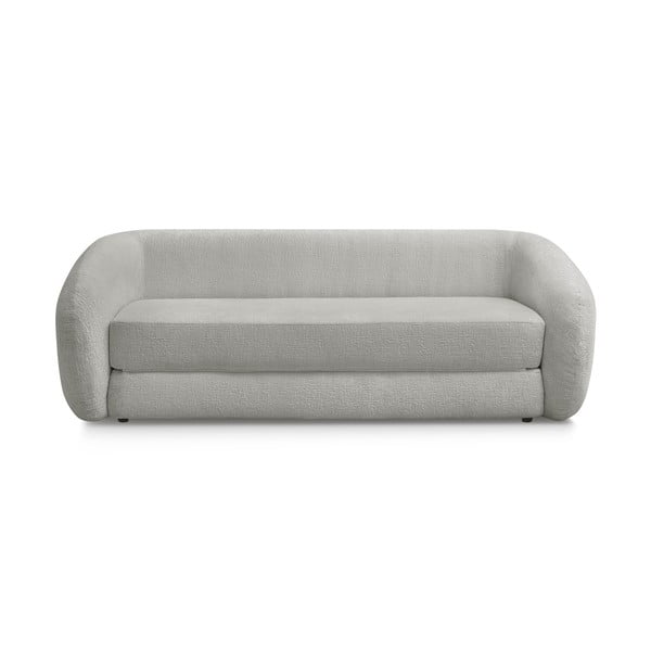 Jasnoszara rozkładana sofa z tkaniny szenilowej 228 cm Neyo – Bobochic Paris