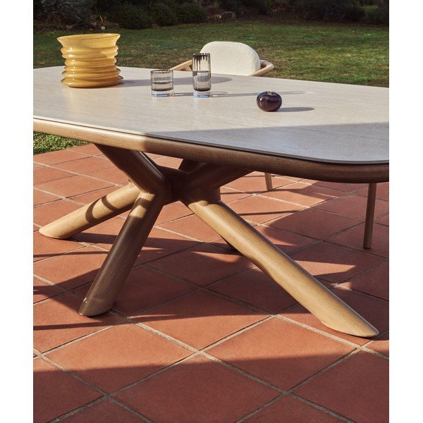 Stół ogrodowy z ceramicznym blatem 110x240 cm Mirtia – Kave Home-image-3