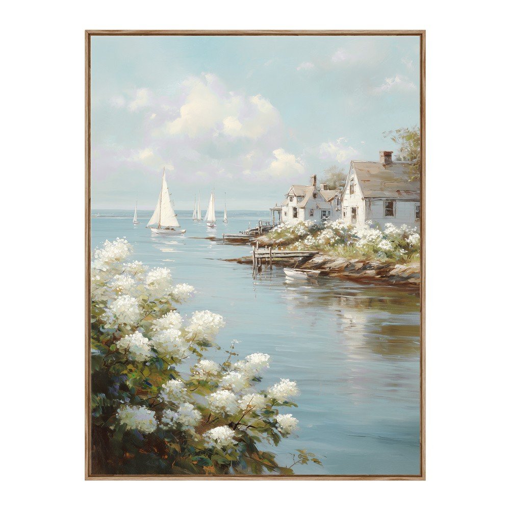 Obraz drukowany z ramą w zestawie 60x80 cm Quiet Bay – Styler