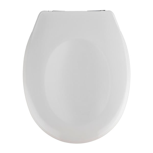 Biała deska sedesowa z łatwym domknięciem sedátko Wenko Savio, 45x37,5 cm