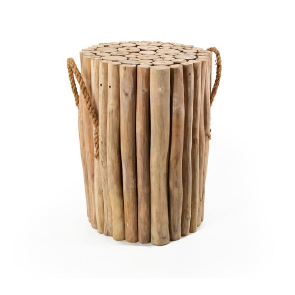 Stołek z drewna tekowego z uchwytami Moycor Marsella
