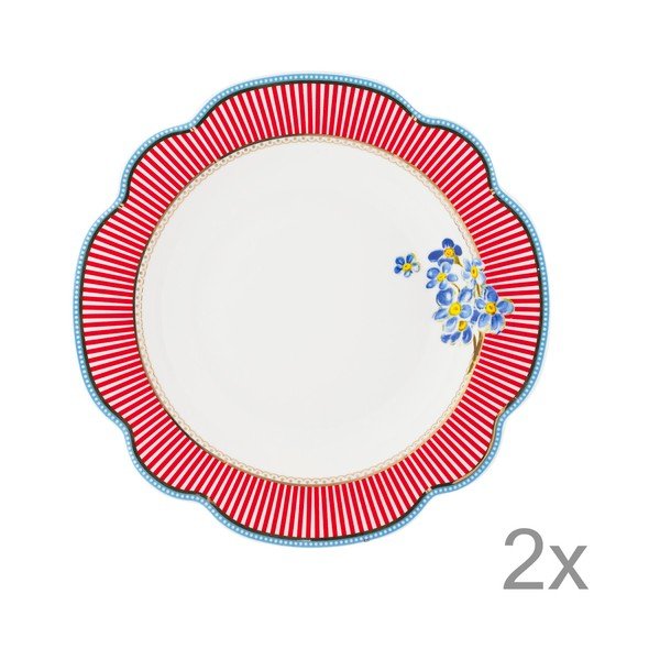 Porcelanowy głęboki talerz Happy Lisbeth Dahl, 24 cm, 2 szt.