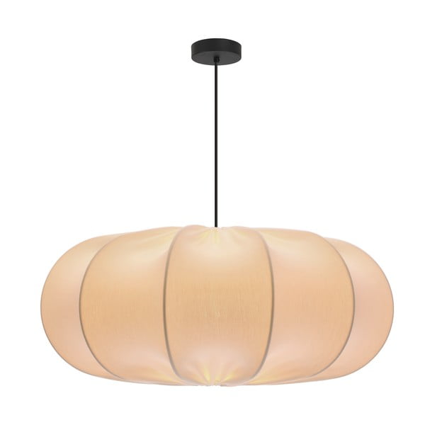 Biała lampa wisząca z tekstylnym kloszem ø 52 cm Cafee – Candellux Lighting-image-1