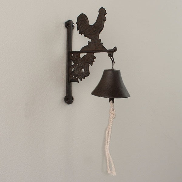 Żeliwny dzwonek ścienny z kogucikiem Dakls Bell