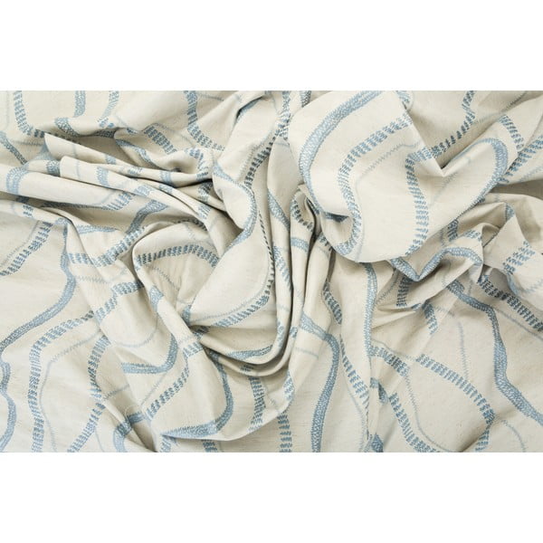 Żółto-niebieska zasłona 140x245 cm Arcade – Mendola Fabrics-image-1