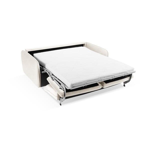 Kremowa aksamitna rozkładana sofa 214 cm Vienna – Cosmopolitan Design-image-4