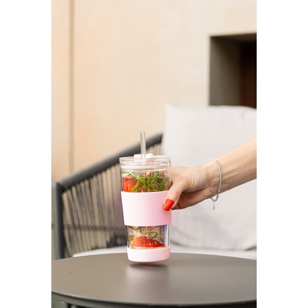 Różowy kubek termiczny 600 ml Fuori – Vialli Design-image-3