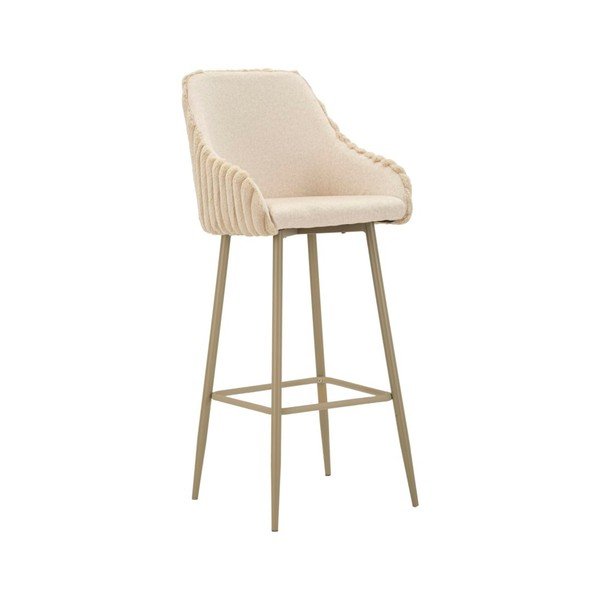 Kremowe tapicerowane hokery zestaw z podłokietnikami 2 szt. (wysokość siedziska 78 cm) Alaska – Mauro Ferretti