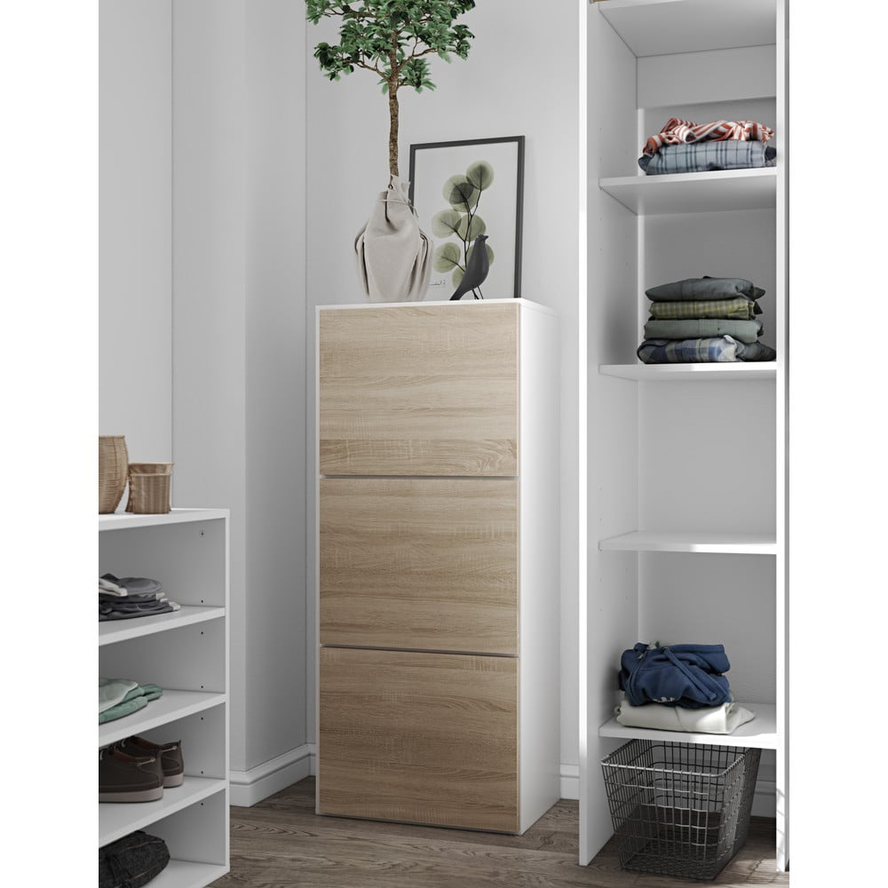 Biała szafka na buty w dekorze dębu Bamboo – TemaHome (zdjęcie 10)