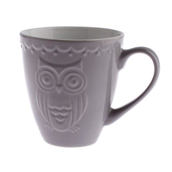 Szary kubek Dakls Owl, 530 ml
