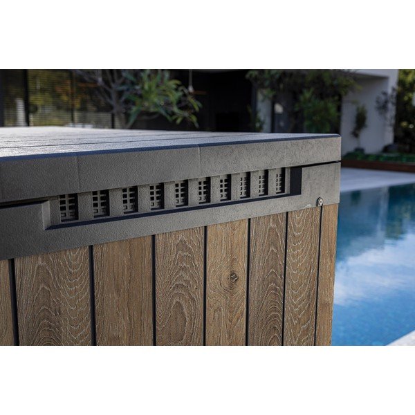 Ciemnobrązowa plastikowa skrzynia ogrodowa Deco – Keter-image-4