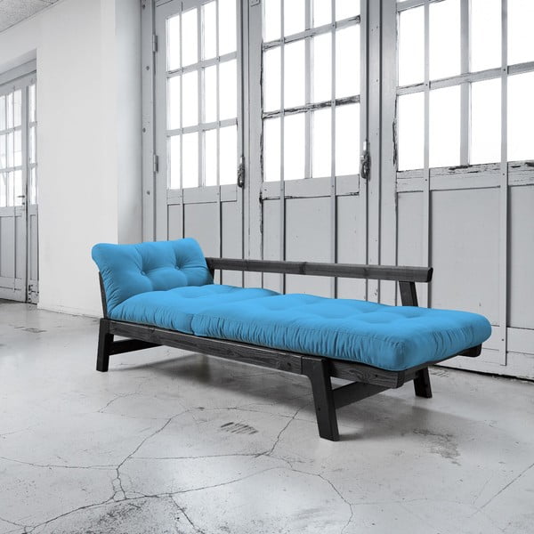 Sofa rozkładana Karup Step Black/Horizon Blue