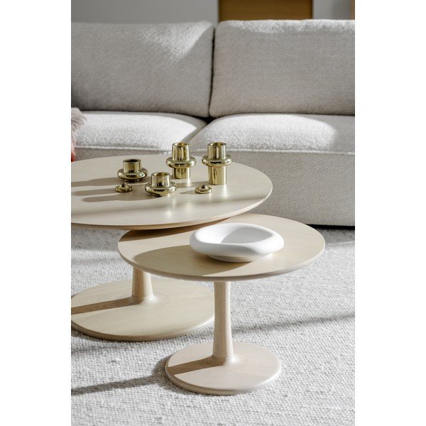 Okrągły stolik w dekorze dębu 90x90 cm Hobart – Rowico-image-1