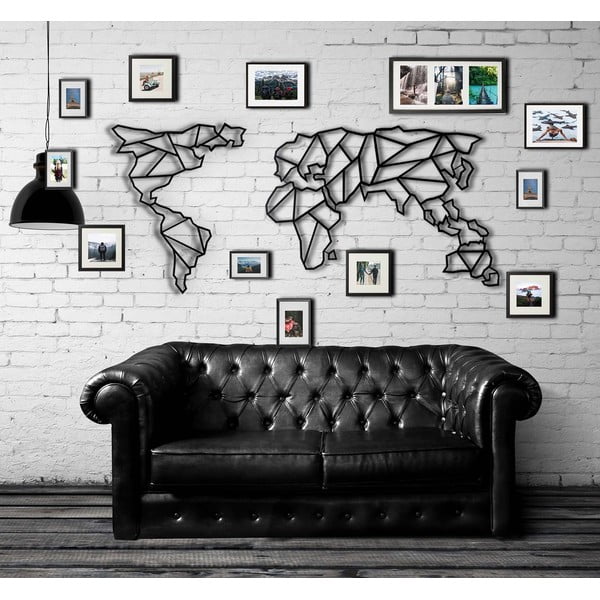 Metalowa dekoracja ścienna Map, 60x130 cm-image-4