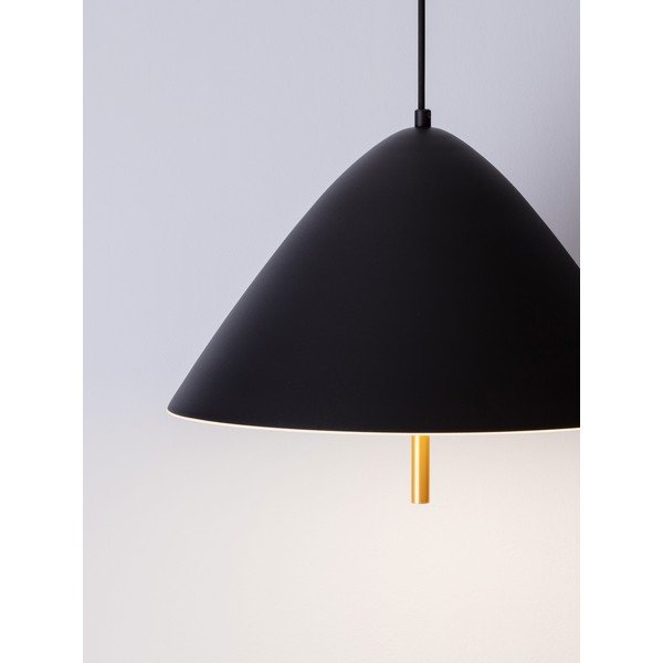 Metalowa lampa wisząca LED w kolorze matowej czerni z metalowym kloszem ø 40 cm Oros – Nova Luce-image-2