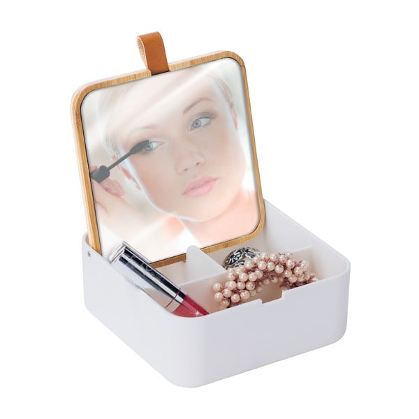 Biały organizer z lusterkiem Wenko Bovisa-image-3