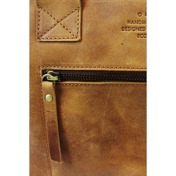 Skórzana torebka vintage Madam Rose, camel-image-4