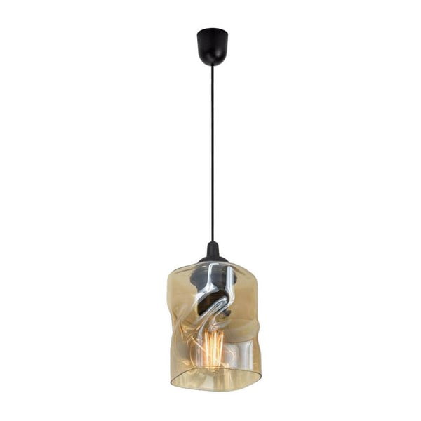Czarna lampa wisząca ze szklanym kloszem ø 10 cm Felis – Candellux Lighting-image-3