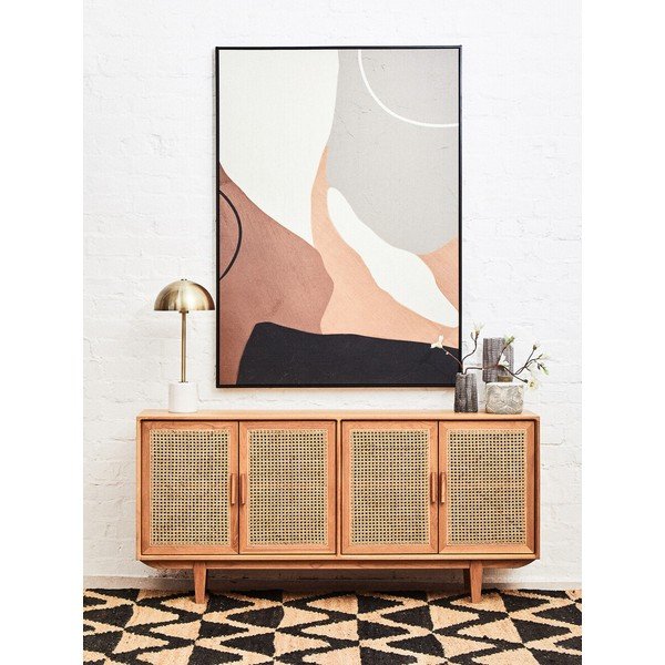 Komoda z litego drewna dębowego w naturalnym kolorze Lyon – Premier Housewares-image-1