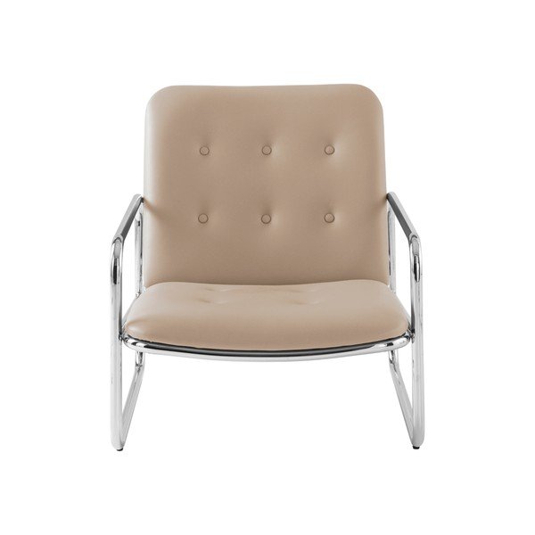 Beżowy fotel z imitacji skóry Almelo – Jotex-image-2