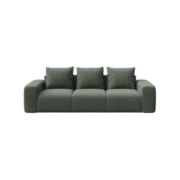 Zielona sofa z materiału bouclé Bouclé 287 cm Feiro – MESONICA