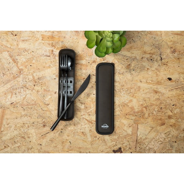 Czarne sztućce ze stali nierdzewnej 3 szt. Mimo – Premier Housewares-image-4
