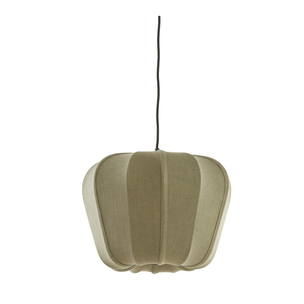 Zielona lampa wisząca z tekstylnym kloszem Zubedo – Light & Living
