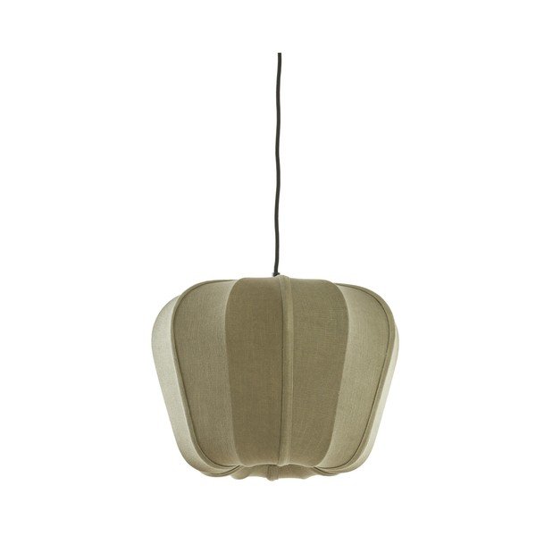 Zielona lampa wisząca z tekstylnym kloszem Zubedo – Light & Living