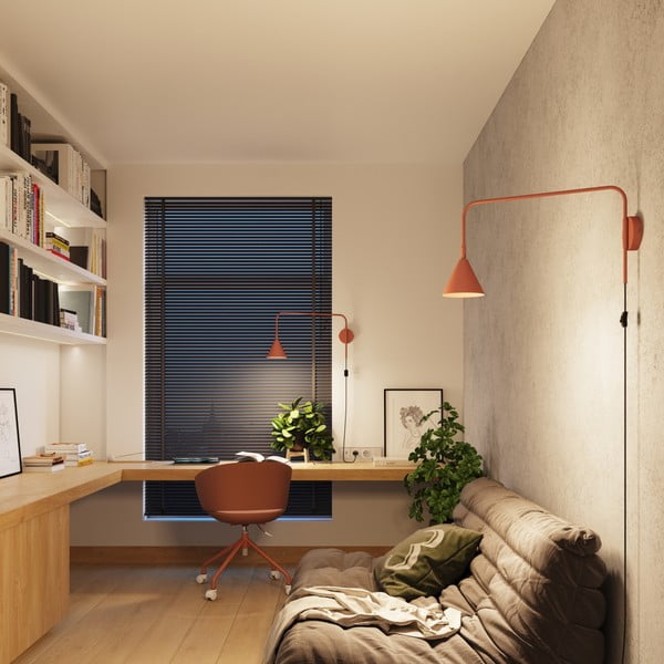 Kinkiet do kontaktu w kolorze terakoty Zylo – Sollux-image-3