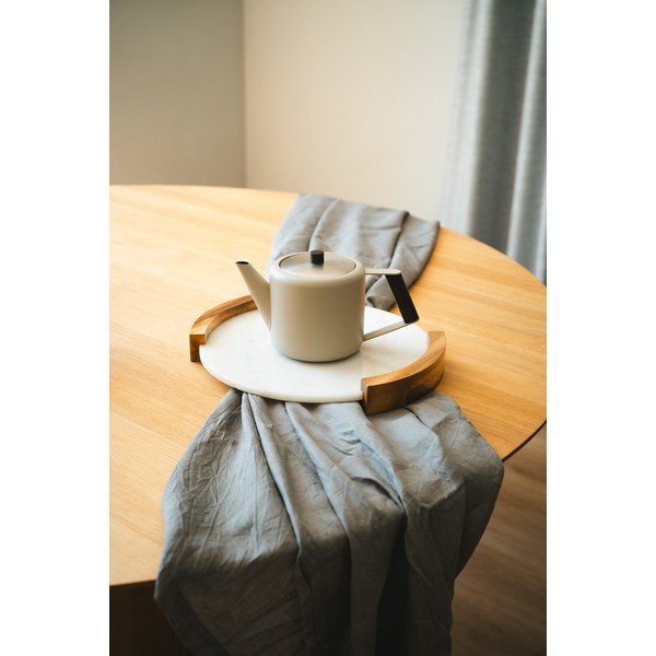 Beżowy dzbanek do herbaty ze stali nierdzewnej 1,1 l Duet Boston – Bredemeijer-image-1