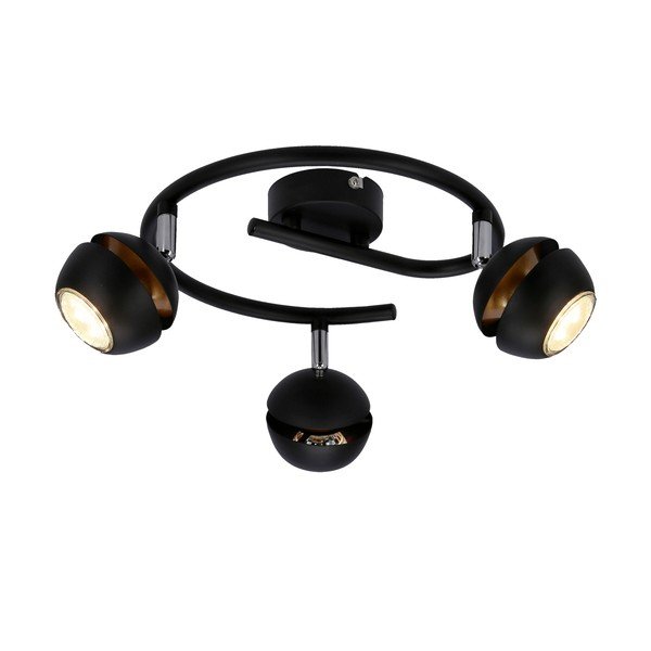 Lampa sufitowa w czarno-złotym kolorze z metalowym kloszem 38x38 cm Boni – Candellux Lighting-image-4