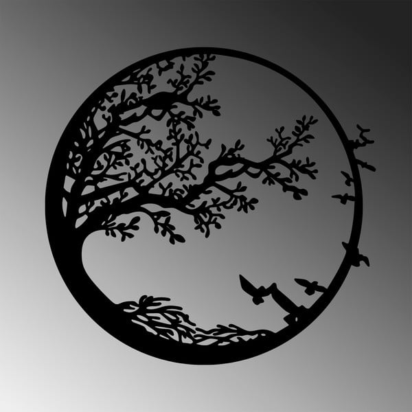 Metalowa dekoracja ścienna 68x66 cm Tree – Wallity-image-4