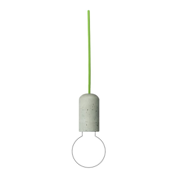 Lampa betonowa Pure z zielonym kablem Jakuba Velínskiego, 3 m