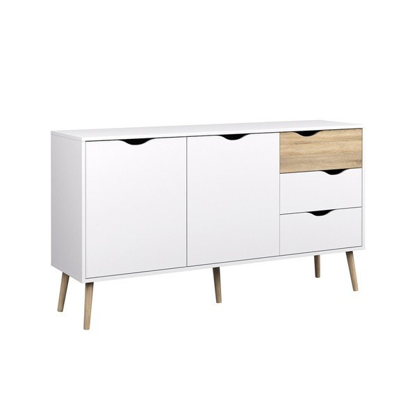 Komoda z 3 szufladami Evergreen House Delta Scandi-image-1