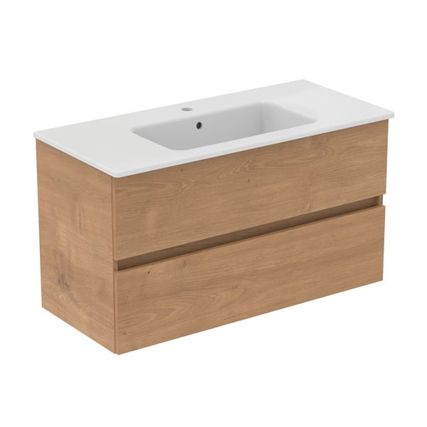 Wisząca szafka pod umywalkę w dekorze dębu 100x55 cm Eurovit+ – Ideal Standard-image-3