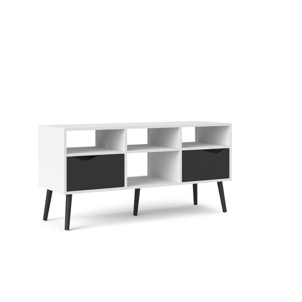 Czarno-biała szafka pod TV Tvilum Oslo, 117 x 57 cm-image-3