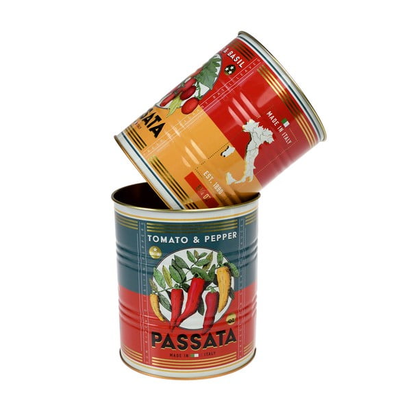 Pojemniki dekoracyjne z cyny zestaw 2 szt. ø 11x13 cm Passata – Rex London