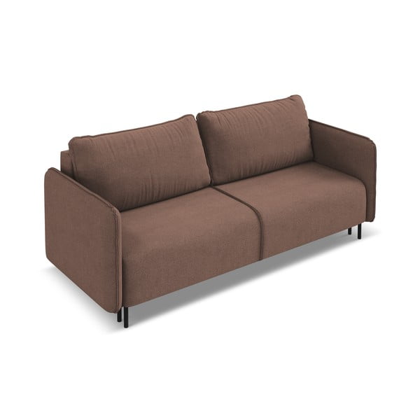 Różowa rozkładana/ze schowkiem sofa 226 cm Luana – Makamii-image-3
