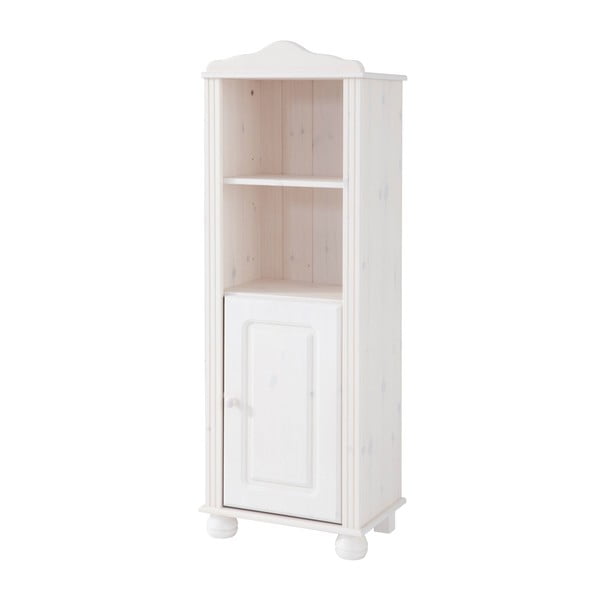 Biały regał z drewna sosnowego 45x130 cm Mette – Støraa