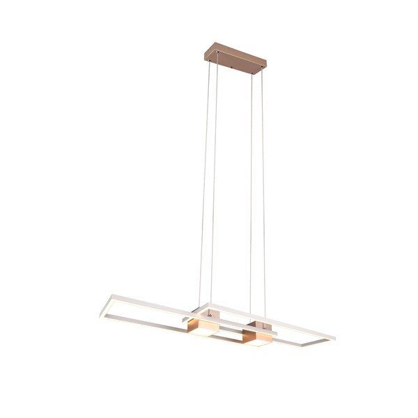 Biało-brązowa lampa wisząca LED ze zdalnym sterowaniem i ściemniaczem Albany – Trio-image-4