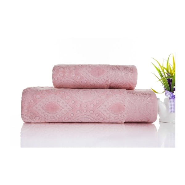 Zestaw 2 ręczników Sal Pink, 50x90 cm a 70x140 cm