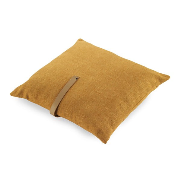 Żółta poduszka z wypełnieniem Geese New York, 45x45 cm