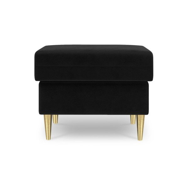 Czarny puf Mazzini Sofas Muguet, 60x45 cm-image-2