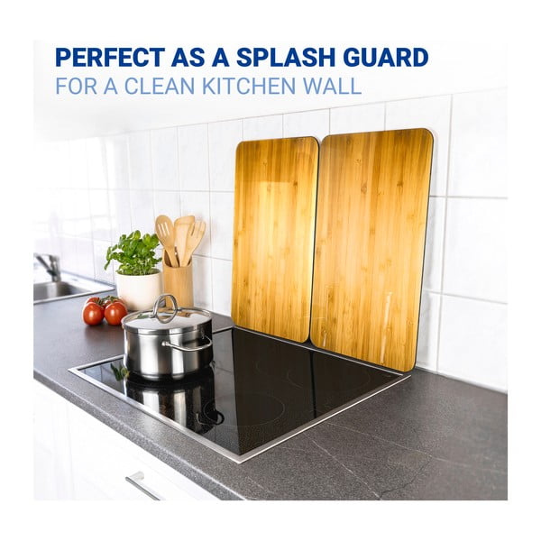 Płyty ochronne na kuchenkę ze szkła hartowanego zestaw 2 szt. 52x30 cm Wooden – Maximex-image-3