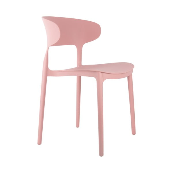 Jasnoróżowe plastikowe krzesła zestaw 4 szt. Fain – Leitmotiv